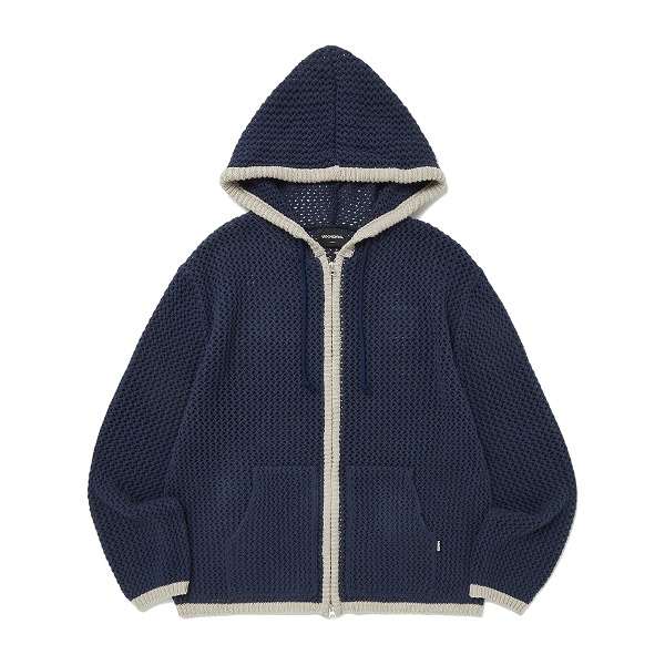 [After Shipping 5/17]KNITTED CROCHET ZIPUP HOODIE